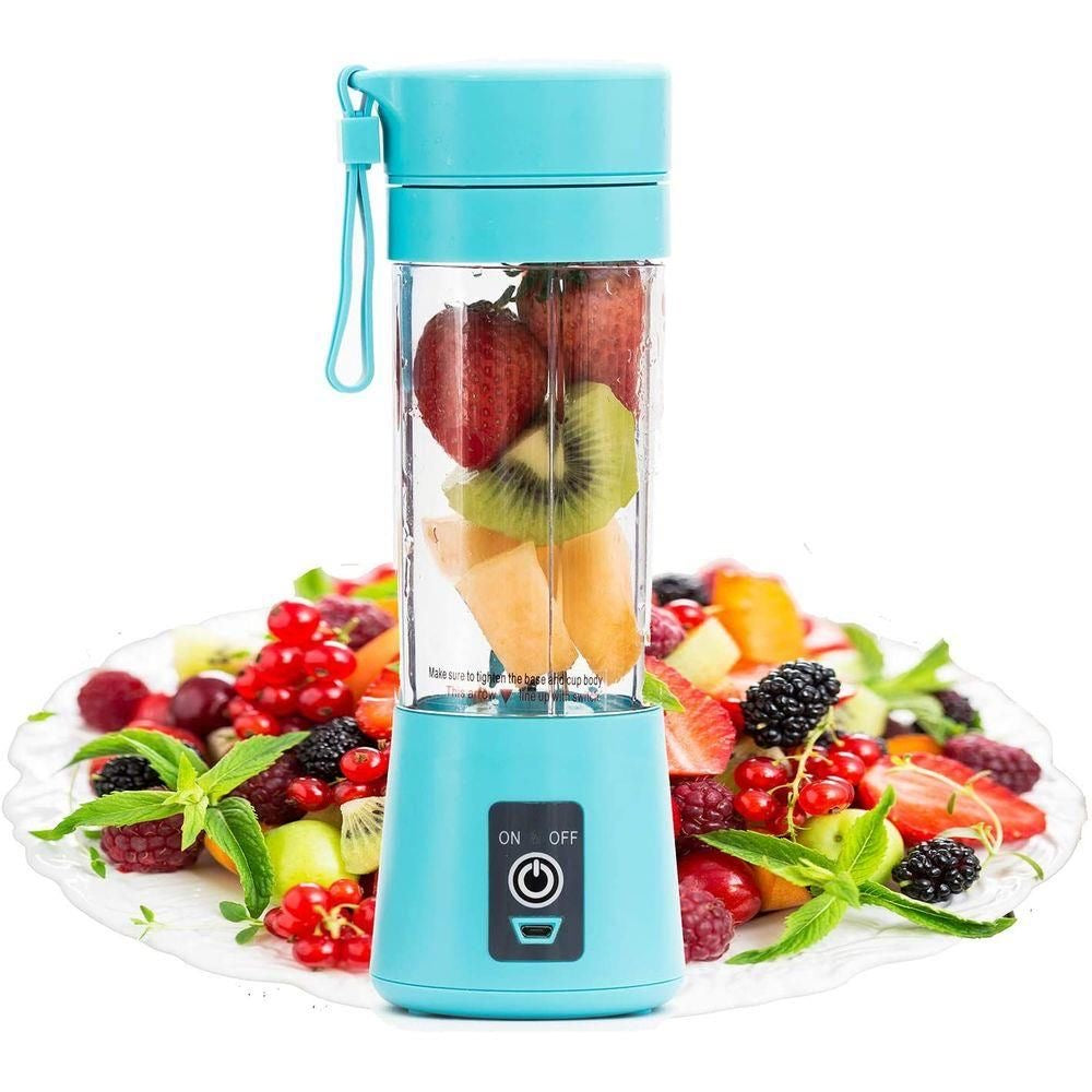 Portable and Rechargeable Battery Juice Blender" (Model No.: HM-03, Capacity: 380ml).