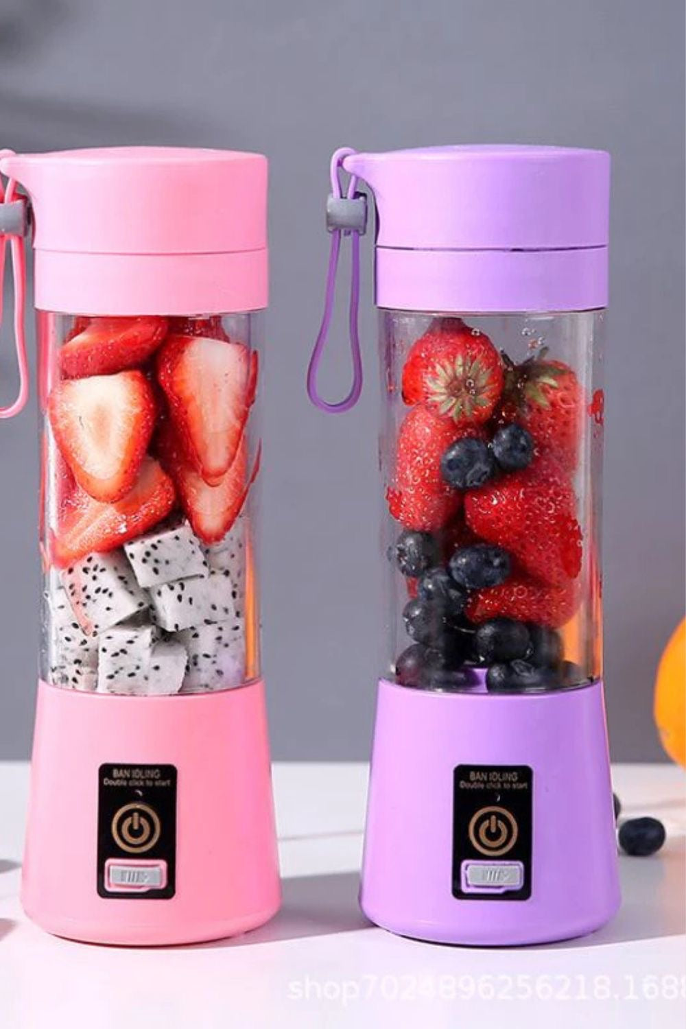 Portable and Rechargeable Battery Juice Blender" (Model No.: HM-03, Capacity: 380ml).