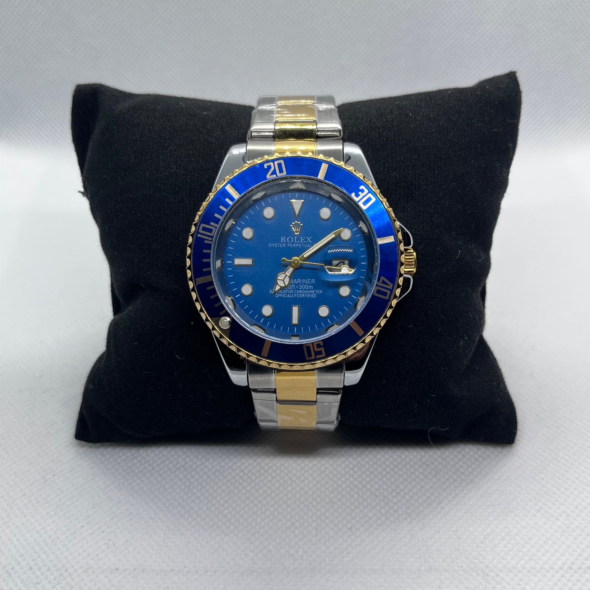 Rolex Submariner with blue dial and bezel